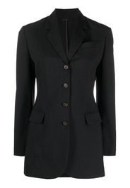 Brunello Cucinelli Blazer monopetto con revers a lancia - Nero