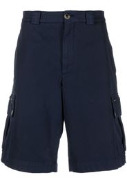 Brunello Cucinelli straight-leg cotton bermuda shorts - Blu