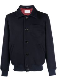 Brunello Cucinelli notched-collar wool jacket - Blu