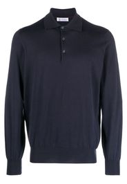 Brunello Cucinelli Maglione stile polo - Blu