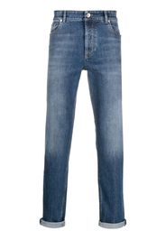 Brunello Cucinelli mid-rise cotton jeans - Blu