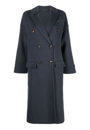 Brunello Cucinelli double-breasted wool-cashmere coat - Blu