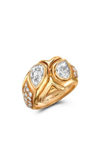 1961 18kt yellow gold Present Day Bvlgari diamond ring