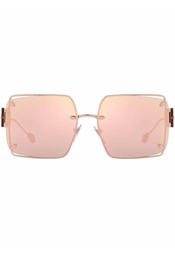 Bvlgari rimless square-frame sunglasses - Rosa
