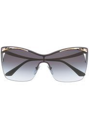 Bvlgari logo-engraved D-frame sunglasses - Toni neutri