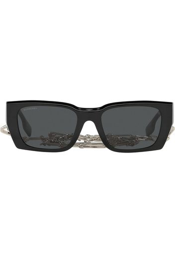 Burberry Eyewear Poppy rectangular-frame sunglasses - Nero