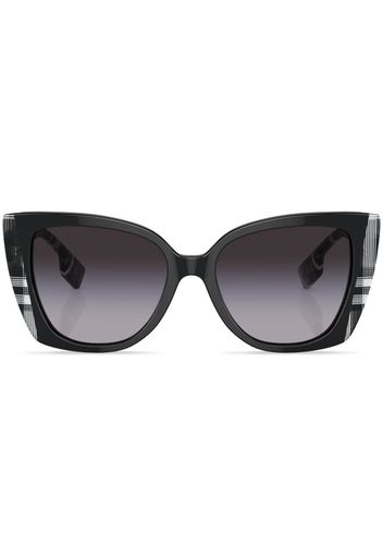 Burberry Eyewear Occhiali da sole a quadri oversize - Nero