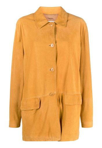 Burberry Pre-Owned Cappotto in pelle Pre-owned anni '90 - Arancione
