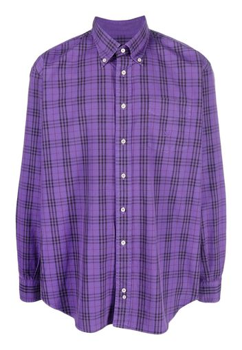 Burberry Pre-Owned Camicia tartan Pre-owned anni 2010 - Viola