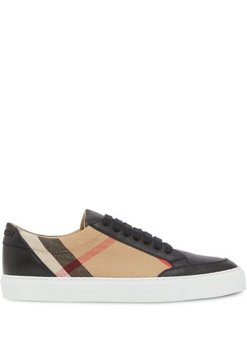 check pattern low-top sneakers