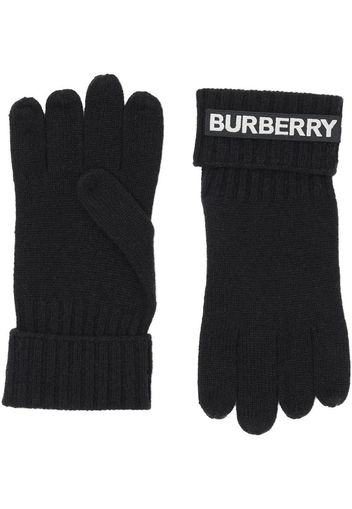 kingdom and logo appliqué gloves