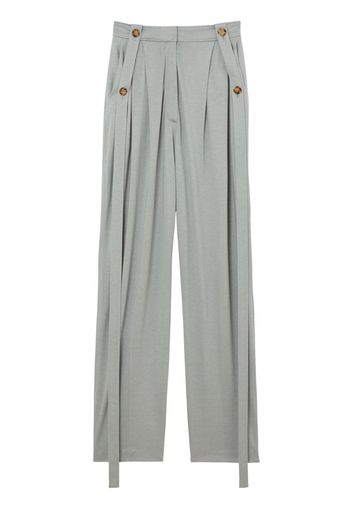 high-waisted tailored trousers