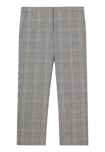 check technical tailored trousers