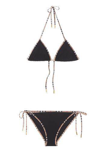 Burberry Bikini con bordo Vintage Check - BLACK