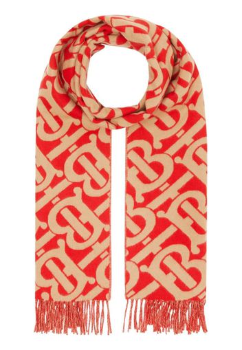 Monogram cashmere jacquard scarf