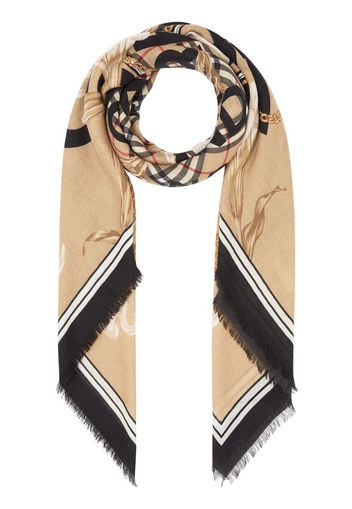Archive-print scarf