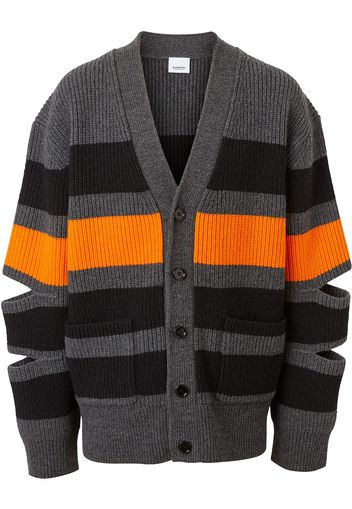 Burberry Cardigan a righe - Grigio