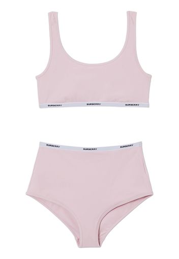 Burberry Bikini con banda logo - Rosa