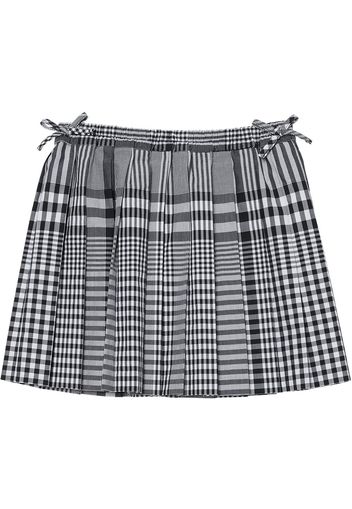 Burberry Kids check pleated skirt - Nero