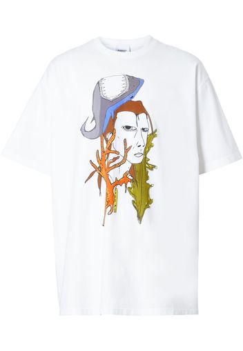 Burberry marine sketch-print T-shirt - Bianco