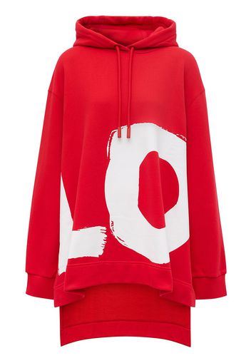 Burberry Felpa oversize con stampa - Rosso