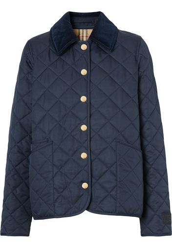 Burberry quilted long-sleeve jacket - Blu