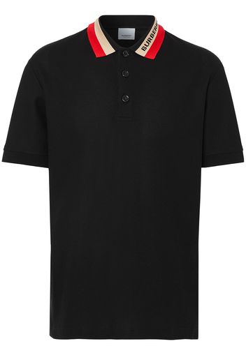 Burberry contrast-collar piqué polo shirt - Nero