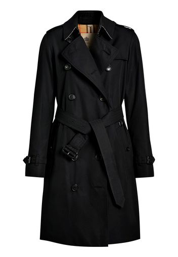 Burberry Cappotto Kensington Heritage midi - Nero