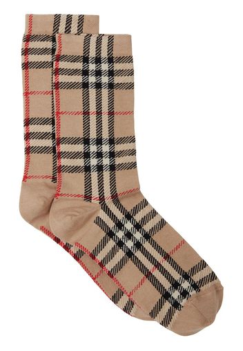 Burberry Vintage check intarsia-knit socks - Marrone