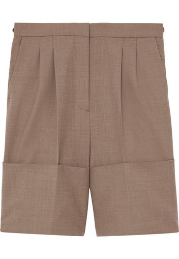 Burberry cuff detail tailored shorts - Marrone