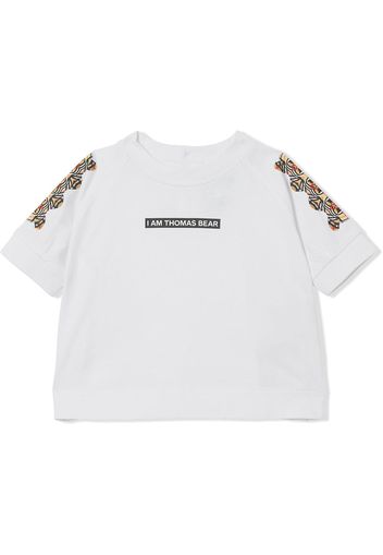 Burberry Kids slogan-print short-sleeve T-shirt - Bianco