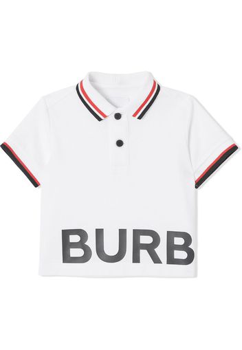 Burberry Kids Polo con stampa - Bianco