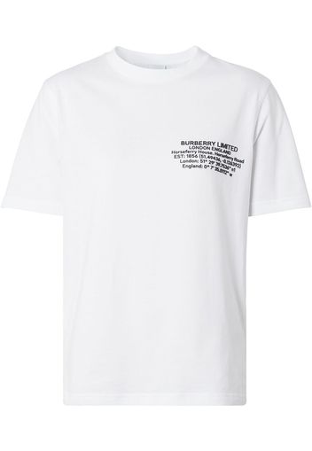 Burberry Location-print T-shirt - Bianco