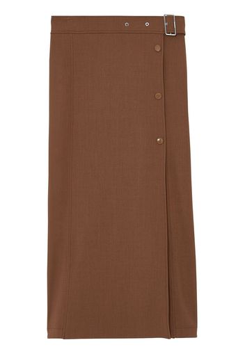 Burberry belted mid-length skirt - Marrone