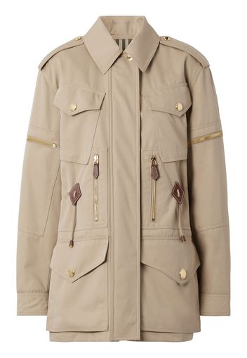Burberry flap-pocket cotton-gabardine field jacket - Toni neutri