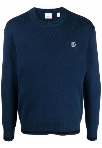 Burberry monogram logo jumper - Blu