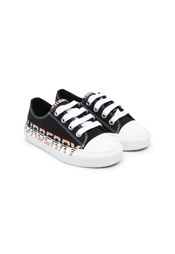 Burberry Kids Sneakers con stampa - Nero