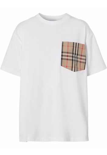 Burberry Vintage Check pocket cotton T-shirt - Bianco