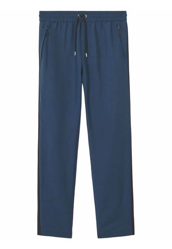 Burberry logo-patch jogging pants - Blu