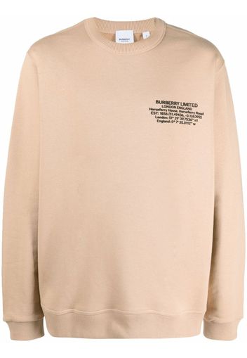 Burberry Angelo HQ-print sweatshirt - Toni neutri