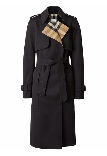 Burberry Trench con revers a contrasto - Nero