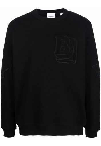 Burberry Carlson logo-patch sweatshirt - Nero