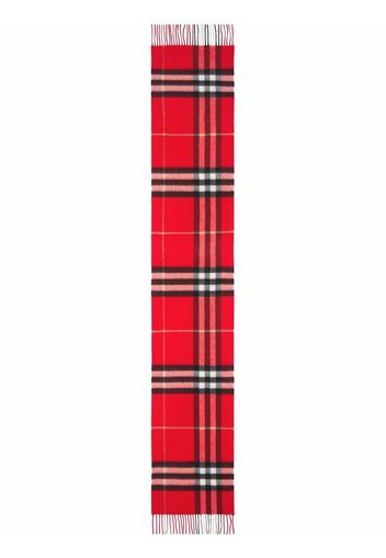 Burberry The classic check cashmere scarf - Rosso