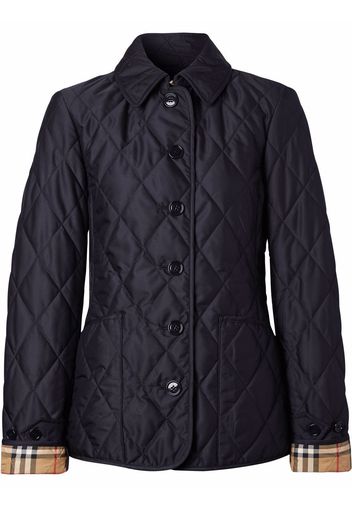 Burberry diamond-quilted jacket - Blu