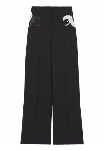 Burberry Pantaloni a gamba ampia - Nero