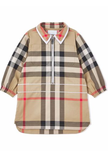 Burberry Kids check-print dress - Toni neutri