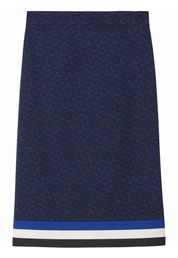 Burberry monogram print skirt - Blu