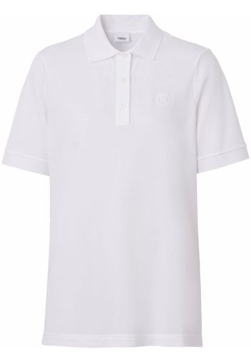 Burberry Polo con monogramma TB - Bianco