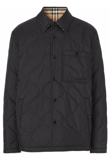 Burberry reversible Vintage Check thermoregulated overshirt - Nero