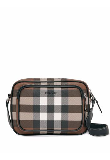 Burberry Borsa messenger a quadri - Marrone